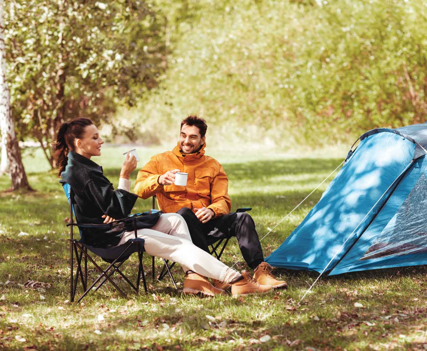 couple enjoying relationship communication in the outdoors