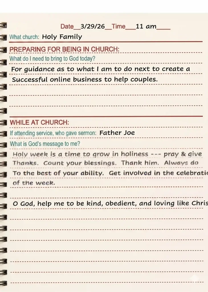 Inside look of Christian Daily Journal for women and men
