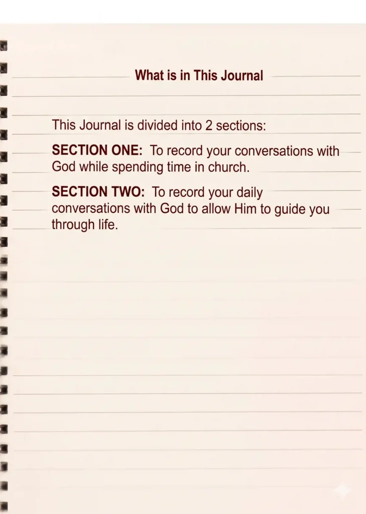 stable life journey with God Journal page